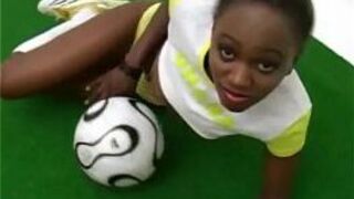 Swedish football babe teasing in uniform - porn video