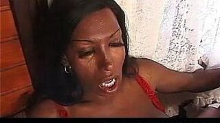 Black shemale fucks horny transgender - porn video