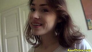 First time anal for amateur girlfriend - porn video