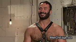 Hairy gay post orgasm torment in bondage - porn video