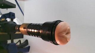 Fleshlight Drill Jerking Off and Finger Fuck - porn video