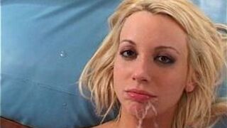 busty Deborah Prat ganged and facialized by four guys - porn video