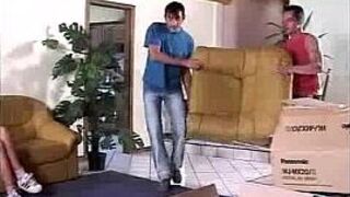 She pays workers with a sandwich - porn video